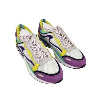 Sandro Paris Flame Leather Trainer Low Top Sneakers Parme size 40 / 9.5